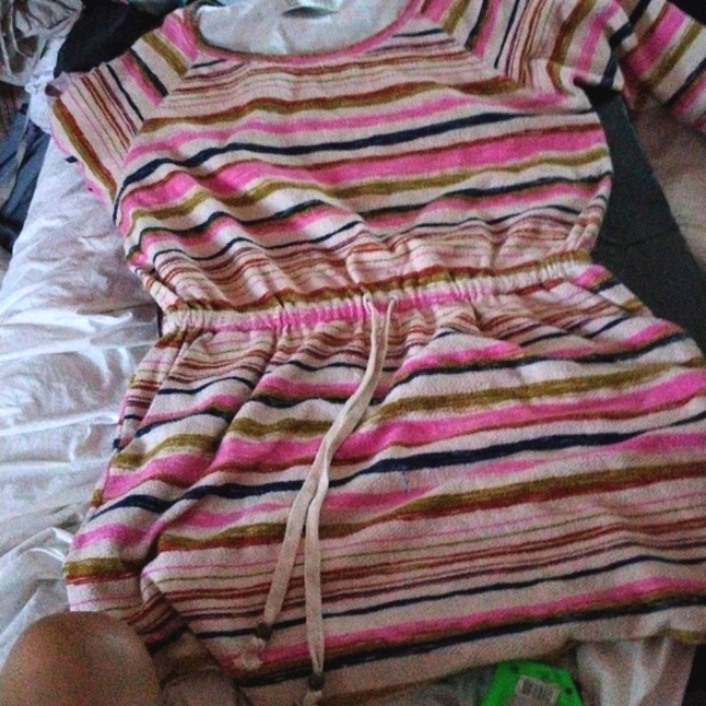 Saturday Sunday Anthropologie striped French terry dress